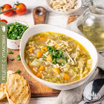 Овощной суп с зелёной гречкой