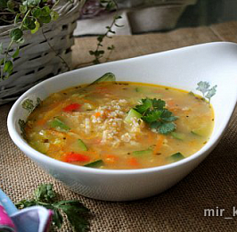 Овощной суп с овсянкой и корневым сельдереем