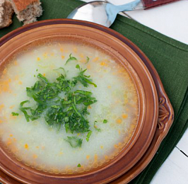 Суп из манки с петрушкой