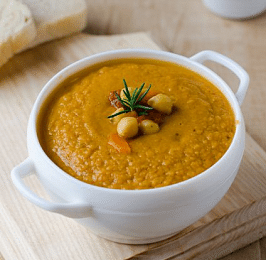 Суп-пюре из нута и вяленых томатов