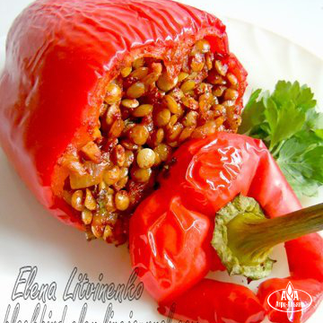 Болгарский перец с начинкой из лука и баклажанов – пошаговый рецепт приготовления с фото
