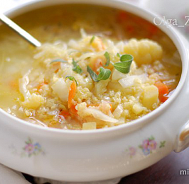 Овощной суп с золотой крупкой